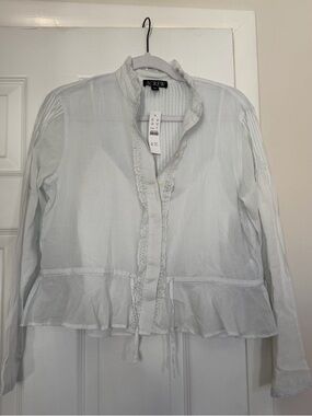 NWT J. Crew Pintuck Button-Front Blouse